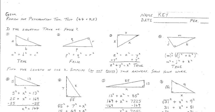 Basic trig quiz geometry answer key