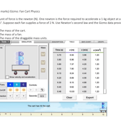 Fan cart physics gizmo answers